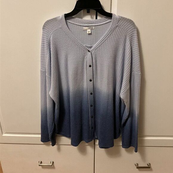 Sonoma Sweaters - Womens Sonoma Goods for Life Lightweight Sweater - Blue XL
